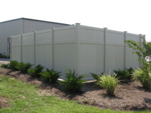 Vinyl enclosure fence