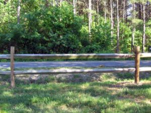 Wood Split Rail Fence 2 Rail 