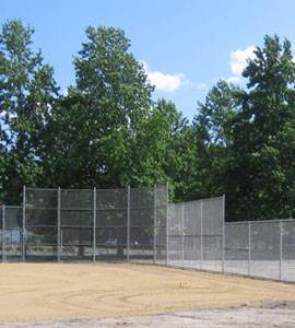 School Baseball Field Fence placing