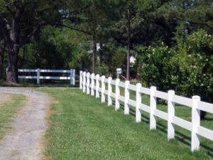 2 Rail Vinyl Fence 