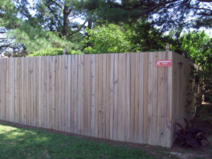 Wood Stockade Fence Flat Top